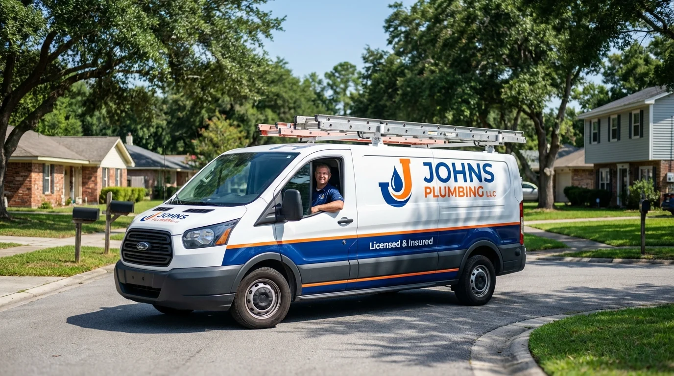 Johns Plumbing LLC service van in Maple Grove, MN